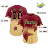 Custom Gradient Star Graffiti Pattern Printed/Stitched Shorts Sleeve Training Hip Hop Sport Baseball Jersey