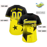 Custom Gradient Star Graffiti Pattern Printed/Stitched Shorts Sleeve Training Hip Hop Sport Baseball Jersey