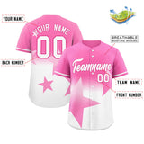 Custom Gradient Star Graffiti Pattern Printed/Stitched Shorts Sleeve Hip Hop Sport Baseball Jersey