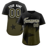 Custom Gradient Star Graffiti Pattern Printed/Stitched Shorts Sleeve Hip Hop Sport Baseball Jersey