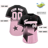 Custom Gradient Star Graffiti Pattern Printed/Stitched Shorts Sleeve Hip Hop Sport Baseball Jersey