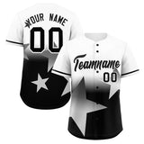 Custom Gradient Star Graffiti Pattern Printed/Stitched Shorts Sleeve Hip Hop Sport Baseball Jersey