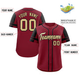 Custom Baseball Jersey Personalized Name Number Raglan Sleeves Button Up Athletic Shirt For Men Women Youth