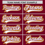 Custom Crimson Graffiti Pattern Personalized Multicolored Flames Print Authentic Baseball Jersey