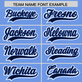 Custom Light Blue Graffiti Pattern Personalized Multicolored Flames Print Authentic Baseball Jersey
