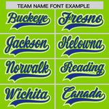 Custom Neon Green Graffiti Pattern Personalized Multicolored Flames Print Authentic Baseball Jersey