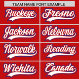 Custom Red Graffiti Pattern Personalized Multicolored Flames Print Authentic Baseball Jersey