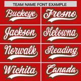 Custom Red Graffiti Pattern Personalized Multicolored Flames Print Authentic Baseball Jersey