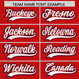 Custom Red Graffiti Pattern Personalized Multicolored Flames Print Authentic Baseball Jersey