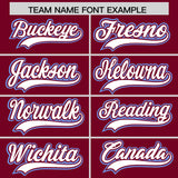 Custom Crimson Graffiti Pattern Personalized Multicolored Flames Print Authentic Baseball Jersey