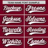 Custom Crimson Graffiti Pattern Personalized Multicolored Flames Print Authentic Baseball Jersey