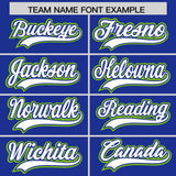 Custom Royal Graffiti Pattern Personalized Multicolored Flames Print Authentic Baseball Jersey