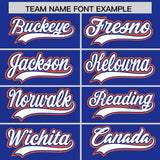 Custom Royal Graffiti Pattern Personalized Multicolored Flames Print Authentic Baseball Jersey