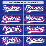 Custom Royal Graffiti Pattern Personalized Multicolored Flames Print Authentic Baseball Jersey