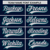 Custom Navy Graffiti Pattern Personalized Multicolored Flames Print Authentic Baseball Jersey