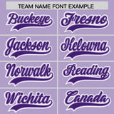 Custom Light Purple Graffiti Pattern Personalized Multicolored Flames Print Authentic Baseball Jersey