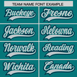 Custom Aqua Graffiti Pattern Personalized Multicolored Flames Print Authentic Baseball Jersey