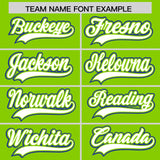 Custom Neon Green Graffiti Pattern Personalized Multicolored Flames Print Authentic Baseball Jersey