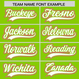 Custom Neon Green Graffiti Pattern Personalized Multicolored Flames Print Authentic Baseball Jersey