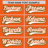 Custom Orange Graffiti Pattern Personalized Multicolored Flames Print Authentic Baseball Jersey