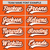 Custom Orange Graffiti Pattern Personalized Multicolored Flames Print Authentic Baseball Jersey