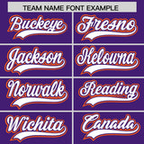 Custom Purple Graffiti Pattern Personalized Multicolored Flames Print Authentic Baseball Jersey