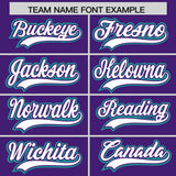 Custom Purple Graffiti Pattern Personalized Multicolored Flames Print Authentic Baseball Jersey