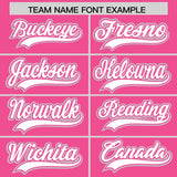 Custom Pink Graffiti Pattern Personalized Multicolored Flames Print Authentic Baseball Jersey
