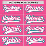 Custom Pink Graffiti Pattern Personalized Multicolored Flames Print Authentic Baseball Jersey