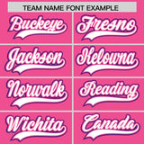 Custom Pink Graffiti Pattern Personalized Multicolored Flames Print Authentic Baseball Jersey