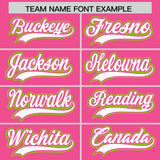 Custom Pink Graffiti Pattern Personalized Multicolored Flames Print Authentic Baseball Jersey