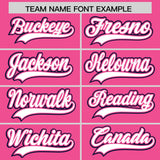 Custom Pink Graffiti Pattern Personalized Multicolored Flames Print Authentic Baseball Jersey