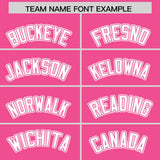 Custom Pink Graffiti Pattern Personalized Multicolored Flames Print Authentic Baseball Jersey