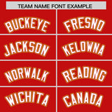 Custom Red Graffiti Pattern Personalized Multicolored Flames Print Authentic Baseball Jersey