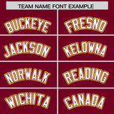Custom Crimson Graffiti Pattern Personalized Multicolored Flames Print Authentic Baseball Jersey