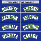 Custom Royal Graffiti Pattern Personalized Multicolored Flames Print Authentic Baseball Jersey