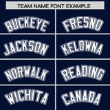 Custom Navy Graffiti Pattern Personalized Multicolored Flames Print Authentic Baseball Jersey