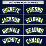 Custom Navy Graffiti Pattern Personalized Multicolored Flames Print Authentic Baseball Jersey