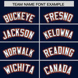 Custom Navy Graffiti Pattern Personalized Multicolored Flames Print Authentic Baseball Jersey