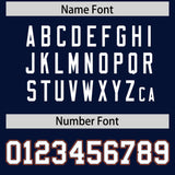 Custom Navy Graffiti Pattern Personalized Multicolored Flames Print Authentic Baseball Jersey