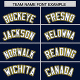 Custom Navy Graffiti Pattern Personalized Multicolored Flames Print Authentic Baseball Jersey