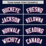 Custom Navy Graffiti Pattern Personalized Multicolored Flames Print Authentic Baseball Jersey