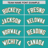 Custom Aqua Graffiti Pattern Personalized Multicolored Flames Print Authentic Baseball Jersey