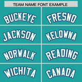 Custom Aqua Graffiti Pattern Personalized Multicolored Flames Print Authentic Baseball Jersey