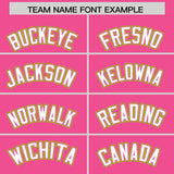 Custom Pink Graffiti Pattern Personalized Multicolored Flames Print Authentic Baseball Jersey