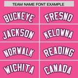 Custom Pink Graffiti Pattern Personalized Multicolored Flames Print Authentic Baseball Jersey
