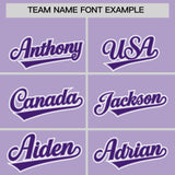 Custom Light Purple Graffiti Pattern Personalized Multicolored Flames Print Authentic Baseball Jersey