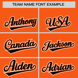 Custom Orange Graffiti Pattern Personalized Multicolored Flames Print Authentic Baseball Jersey