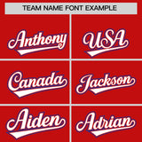 Custom Red Graffiti Pattern Personalized Multicolored Flames Print Authentic Baseball Jersey