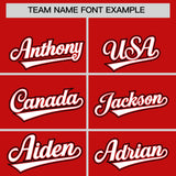 Custom Red Graffiti Pattern Personalized Multicolored Flames Print Authentic Baseball Jersey